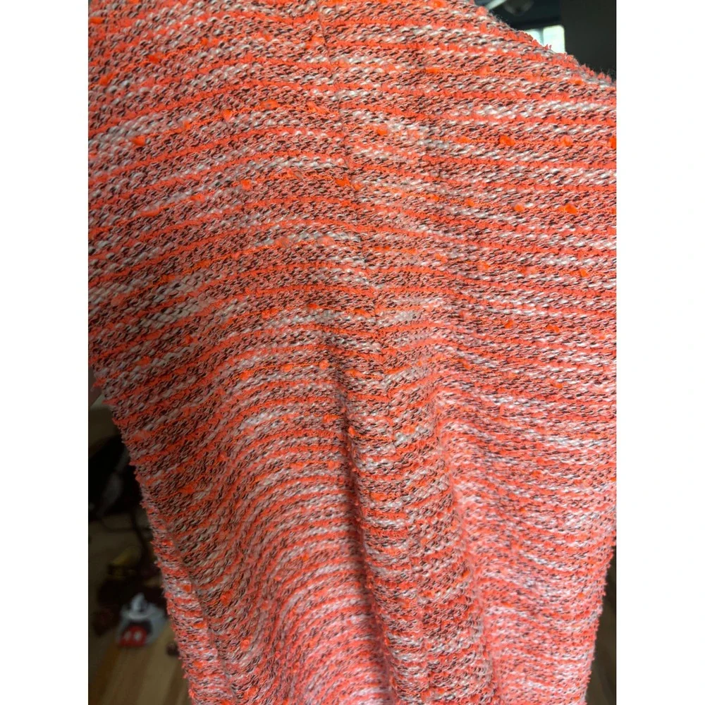 Piperlime Collection Women Coral Tweed Short Sleeve Shift Dress Sz S Exposed Zip